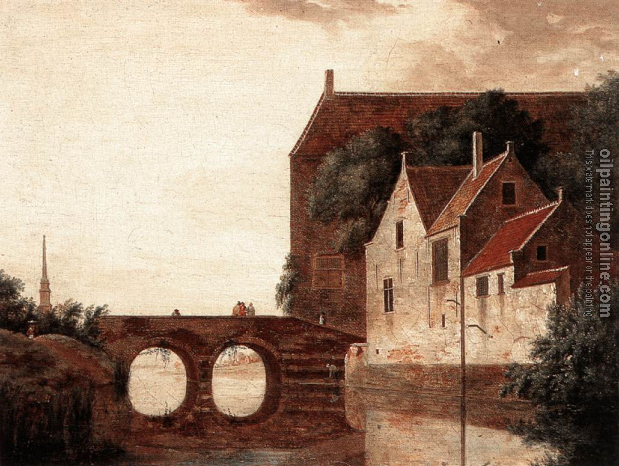 Heyden, Jan van der - View of a Bridge